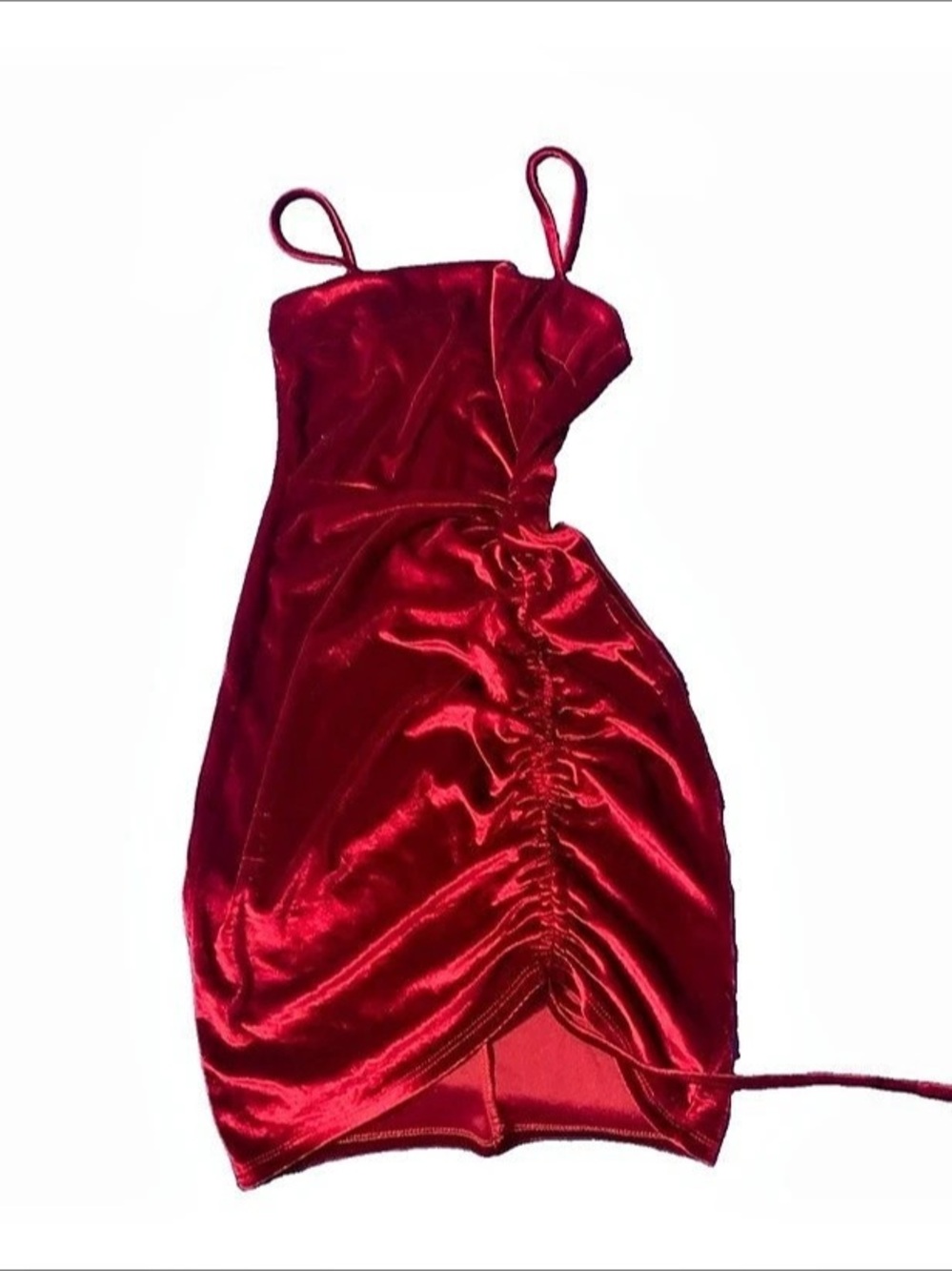 EUC Windsor red velvet mini dress with ruched detailing #party #goingout